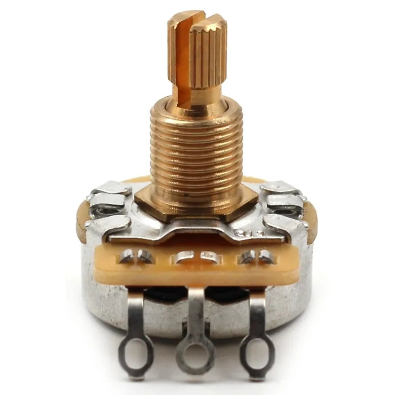 CTS 525k Potentiometer for Guitar - Short Split Shaft, Audio Taper, 10% Tolerance