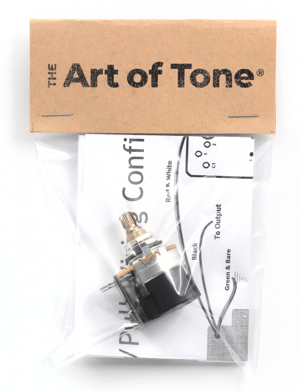 CTS 250k Potentiometer - Push Pull Pot, Short Split Shaft, Audio Taper, DPDT, Coil Split, 10% Tolerance