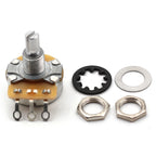 CTS 500k Potentiometer for Guitar - Short Split Shaft, Audio Taper, Aluminum, 15% Tolerance