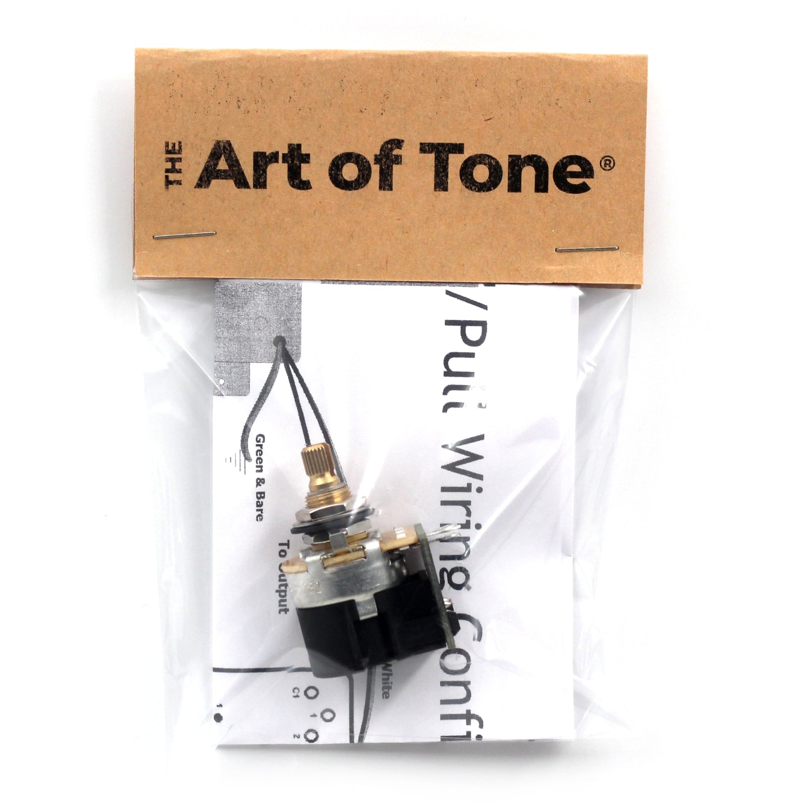 CTS 500k Push/Pull Potentiometer for Guitar - Push Pull Pot, Short Split Shaft, Audio Taper, DPDT, Coil Split, 10% Tolerance