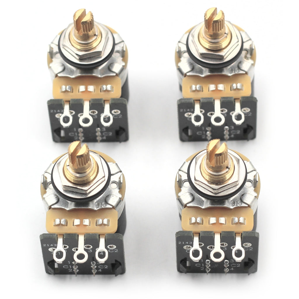 CTS 500k Push/Pull Potentiometer for Guitar - Push Pull Pot, Short Split Shaft, Audio Taper, DPDT, Coil Split, 10% Tolerance