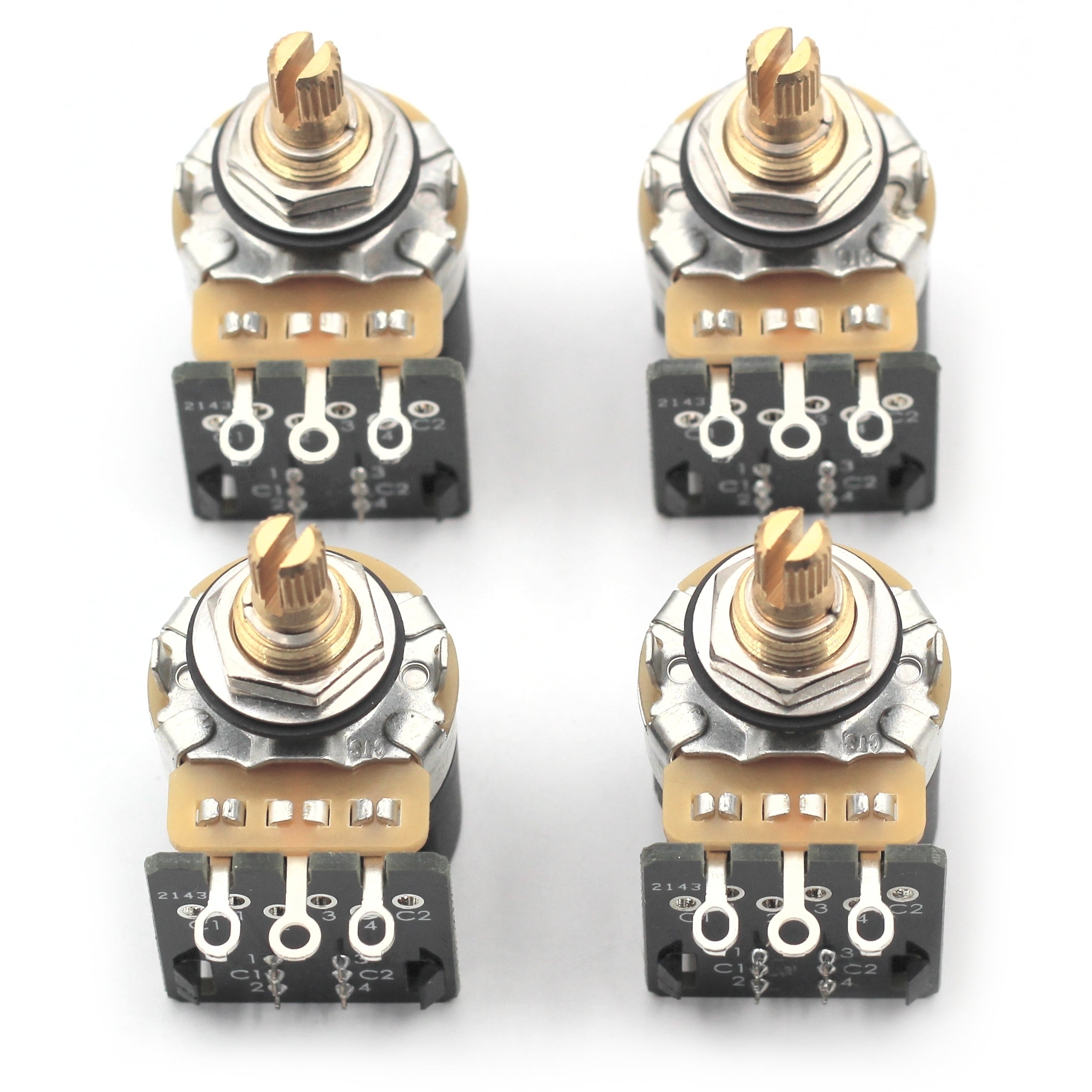 CTS 500k Push/Pull Potentiometer for Guitar - Push Pull Pot, Short Split Shaft, Audio Taper, DPDT, Coil Split, 10% Tolerance