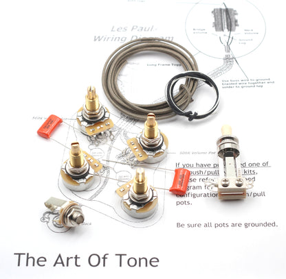 TAOT Gibson Les Paul® - 525 Long Shaft - CTS 525KXL Pots - Orange Drop Caps