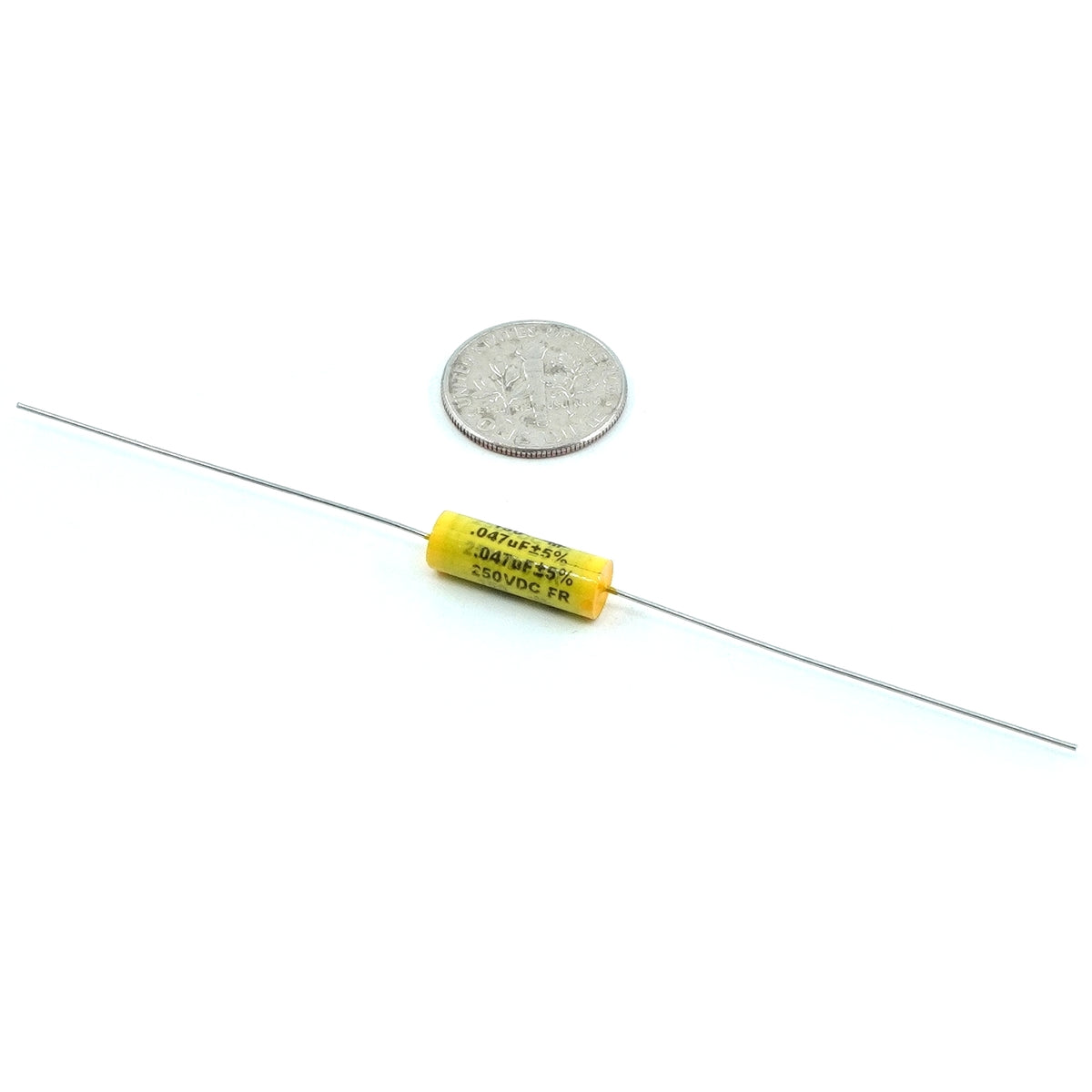 Mallory "Mustard" Type 150 Guitar Capacitor - Axial Leads, .047uf/250v