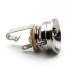 Electrosocket Jack Plate for Telecaster® with Switchcraft #11 Mono Guitar Jack - Polished Nickel Finish