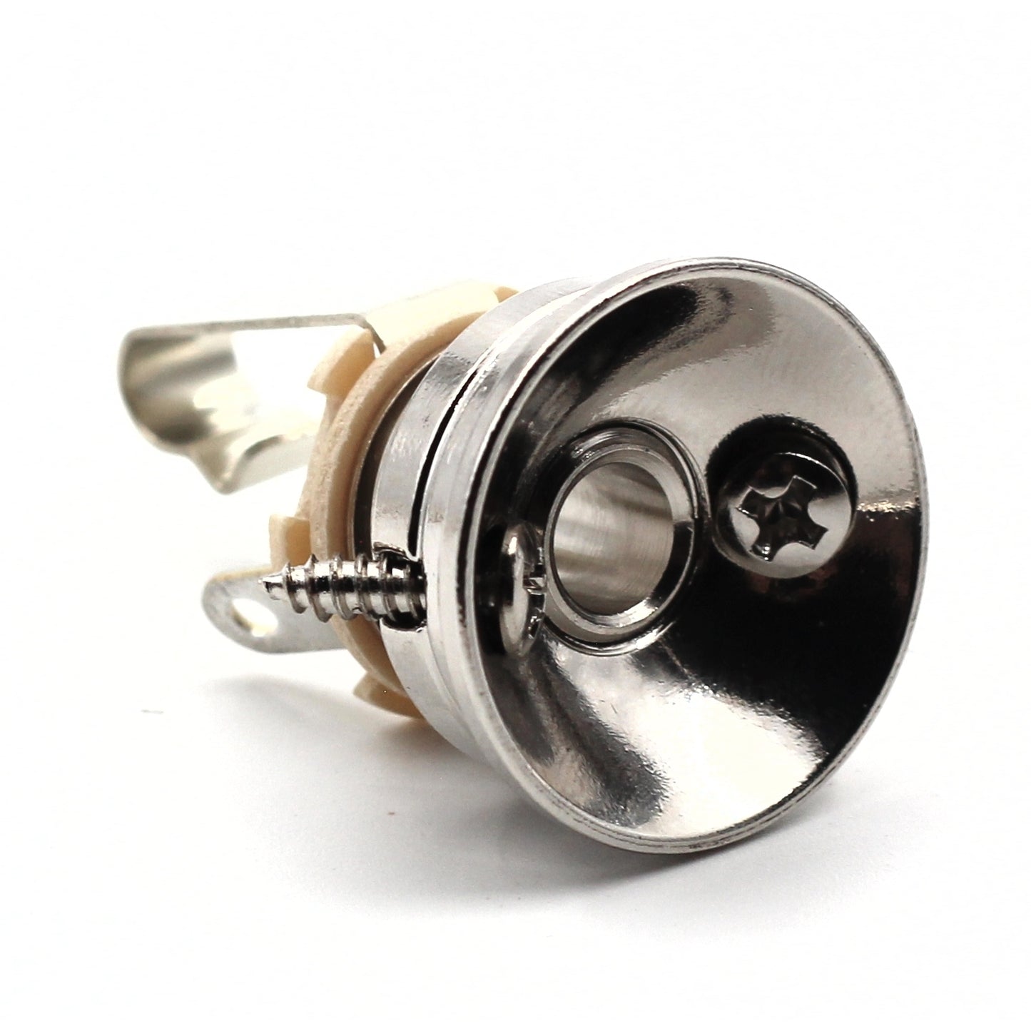 Electrosocket Jack Plate for Telecaster® - Polished Nickel Finish