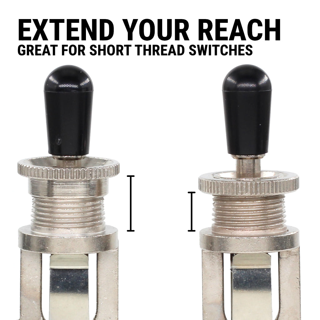 Nickel Deep Nut for Long/L-Type Switchcraft Toggles