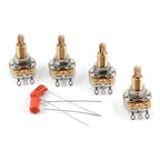 The Art of Tone Custom CTS 500k Long Shaft Guitar Potentiometers (4x) w/ Orange Drop .022uF/200v Guitar Capacitors (2x)