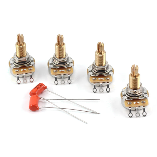 (4) CTS TAOT CUSTOM 500K LONG Shaft Potentiometers + (2) 022uf Capacitors
