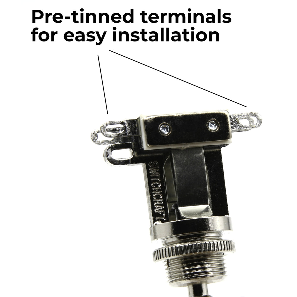 Switchcraft 3-Way Toggle Switch for Gibson® Les Paul® - Long Straight w/ or w/o Genuine Switchcraft Tip
