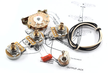 Deluxe Wiring Kit for Stratocaster® - Oak Grigsby 5-Way, .022 Orange Drop