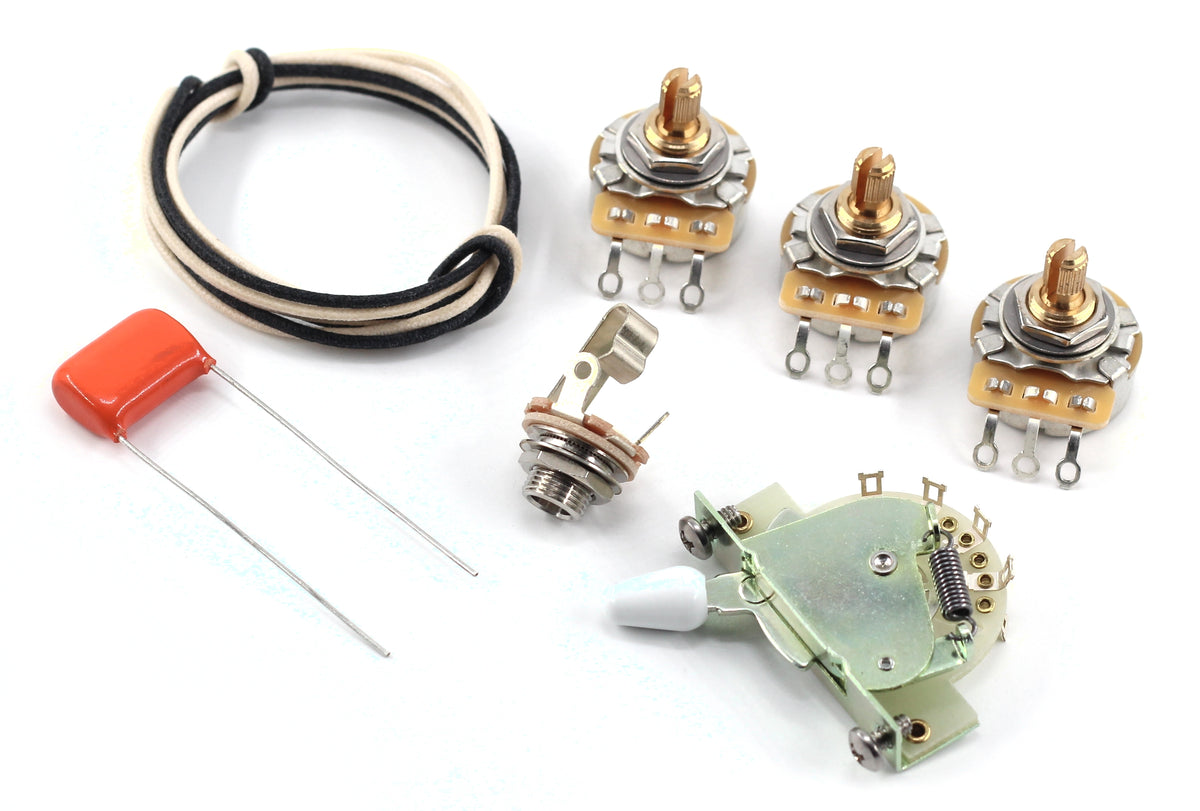The Art of Tone Stratocaster® Wiring Kit - CRL 5-Way Switch, .047uF Orange Drop Guitar Capacitor