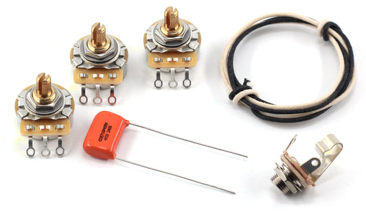 Fender Jazz Bass® - CTS 250K 450G Split Shaft Pots - .047uf Orange Drop Cap