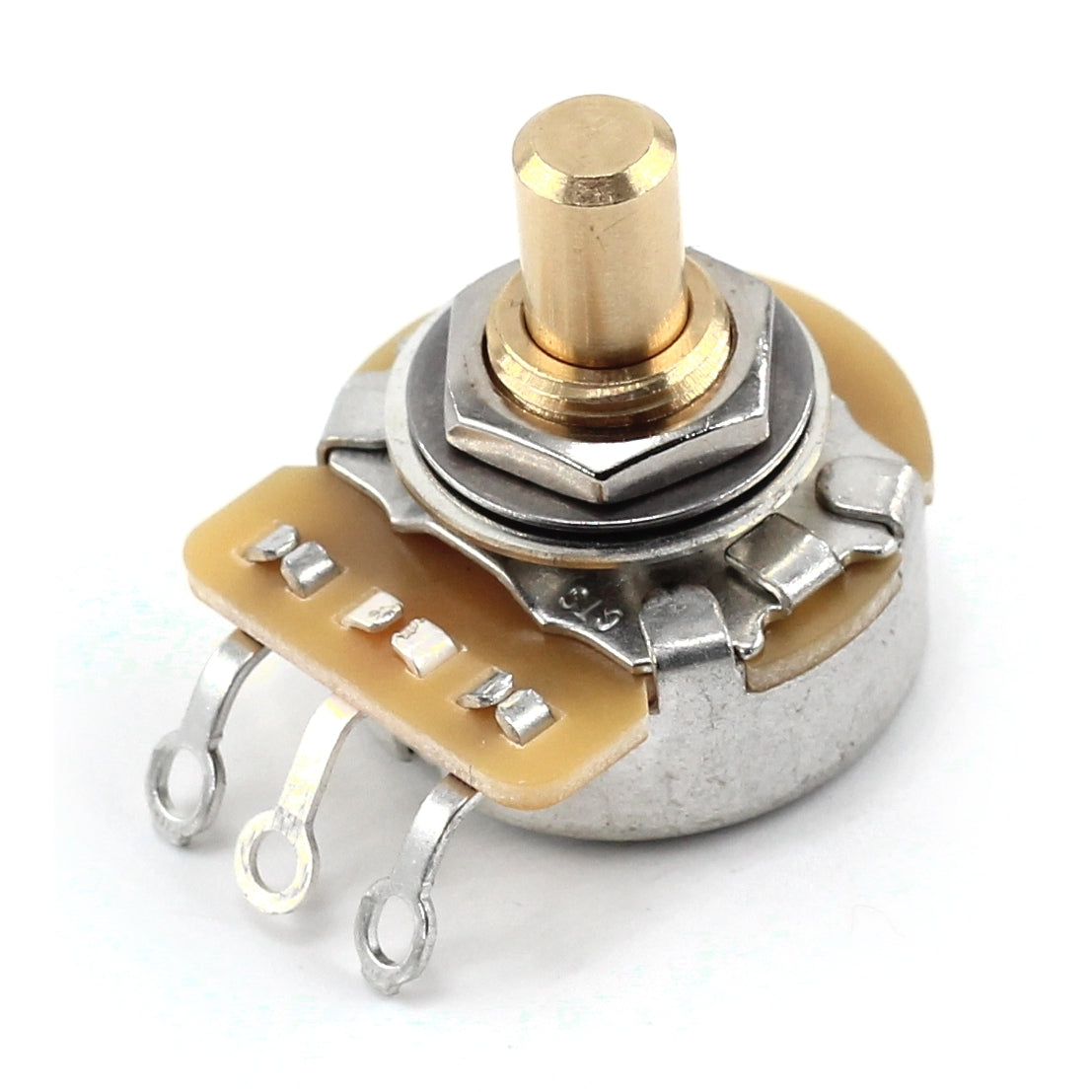 The Art of Tone CTS 250k Potentiometer for Guitar - Custom Short Solid Shaft, Audio Taper, 10% Tolerance