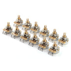 The Art of Tone CTS 500k Potentiometer for Guitar - Custom Short Split Shaft, Audio Taper, 10% Tolerance