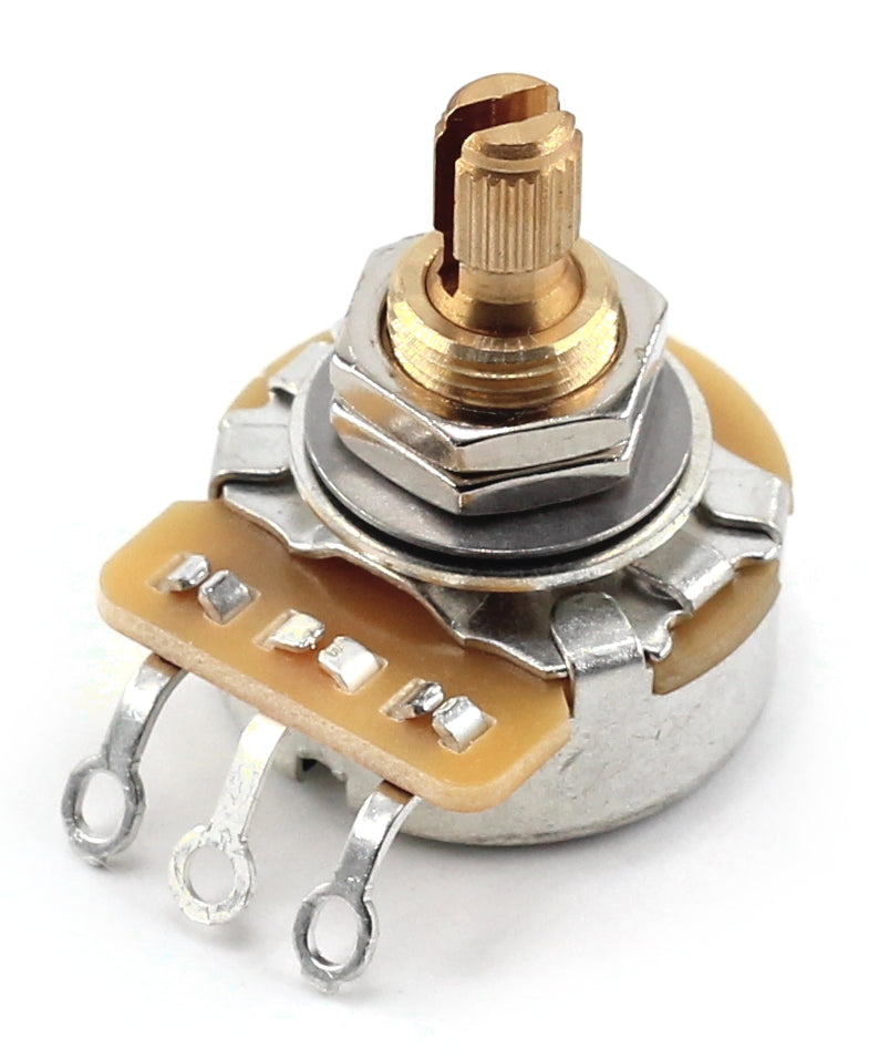 CTS TAOT Custom 525K Potentiometer - SHORT SPLIT Knurled Shaft - Audio Taper - 5% Tolerance - 500K-550K