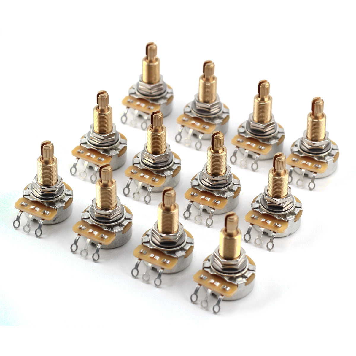 The Art of Tone 525k CTS Guitar Potentiometer - Custom Long Split Shaft, Audio Taper, 10% Tolerance