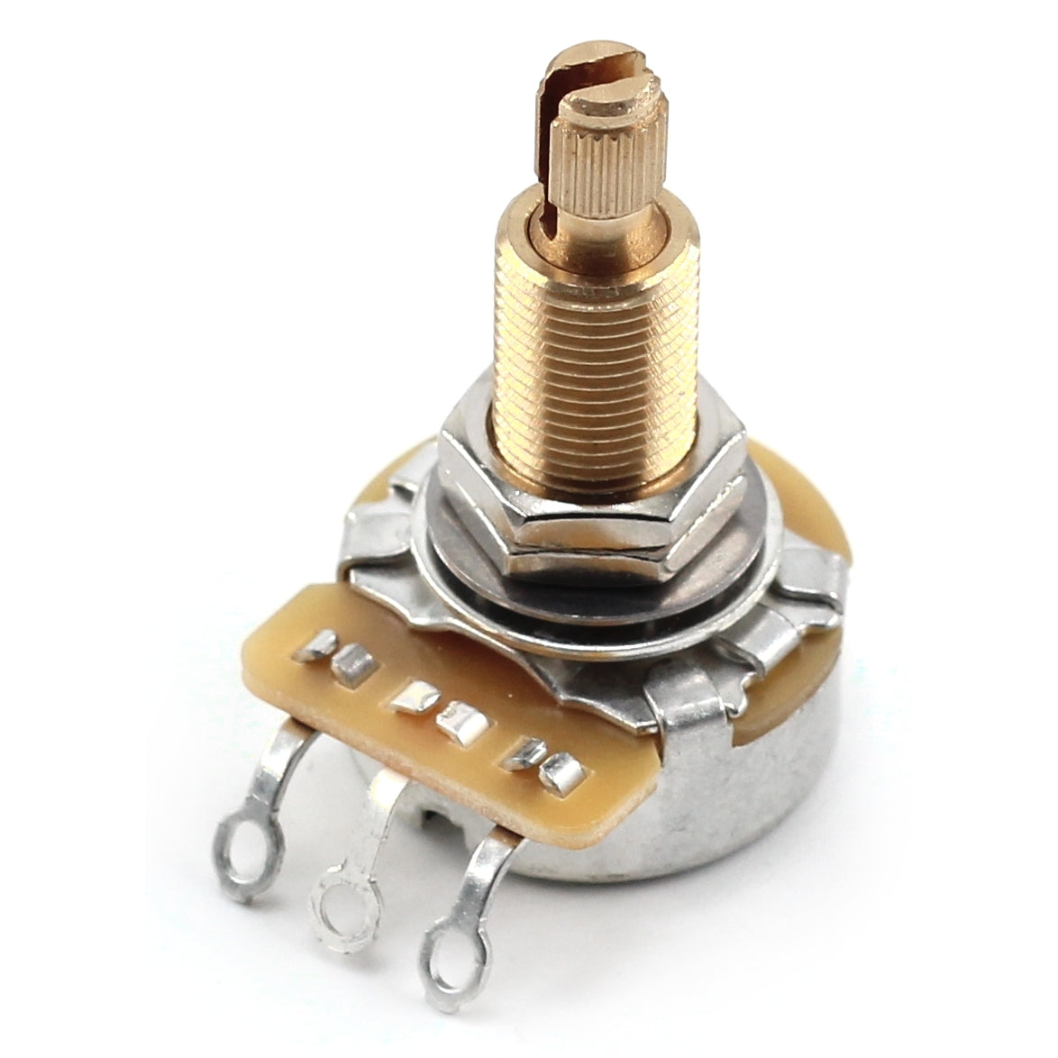 The Art of Tone 525k CTS Guitar Potentiometer - Custom Long Split Shaft, Audio Taper, 10% Tolerance