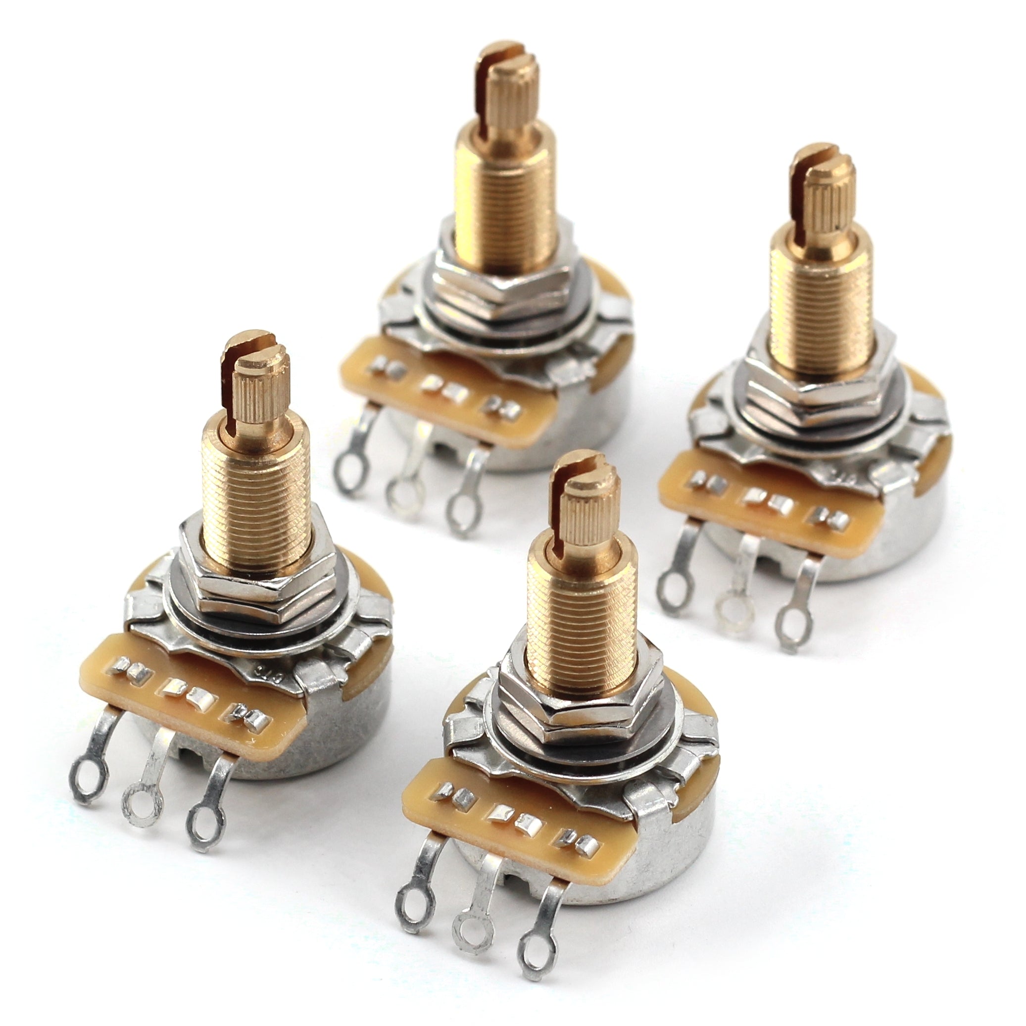 The Art of Tone 525k CTS Guitar Potentiometer - Custom Long Split Shaft, Audio Taper, 5% Tolerance (500k+ pots)
