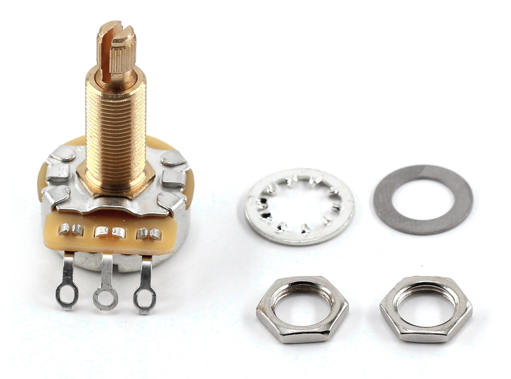 The Art of Tone Custom CTS 500k Long Shaft Guitar Potentiometers (4x) w/ Orange Drop .022uF/200v Guitar Capacitors (2x)