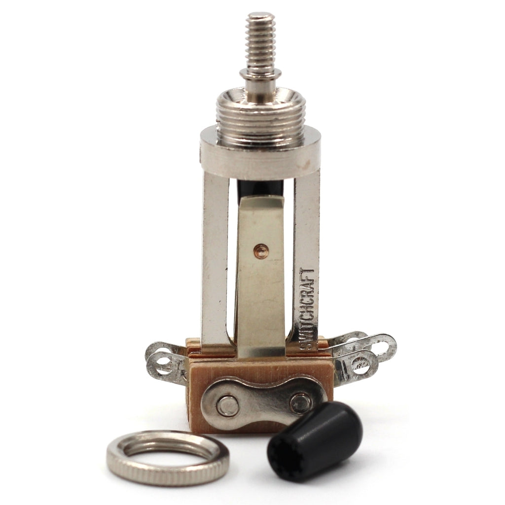 Switchcraft 3-Way Toggle Switch for Gibson® Les Paul® - Long Straight w/ or w/o Genuine Switchcraft Tip