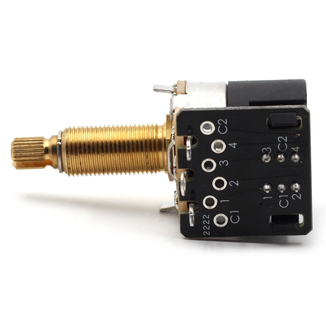 CTS 500k Potentiometer for Guitar - Push Pull Pot, Long Split Shaft, Audio Taper, DPDT, Coil Split Pot, 10% Tolerance