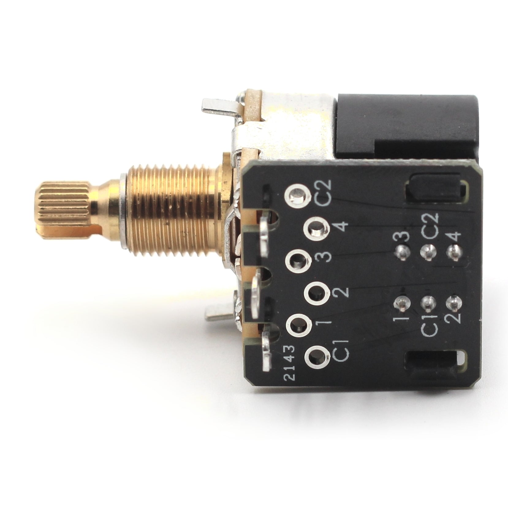 CTS 500k Push/Pull Potentiometer for Guitar - Push Pull Pot, Short Split Shaft, Audio Taper, DPDT, Coil Split, 10% Tolerance