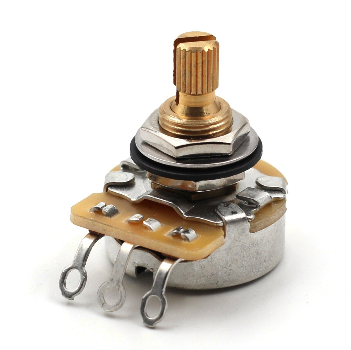 CTS 500k Potentiometer for Guitar - Short Split Shaft, Audio Taper, 20% Tolerance