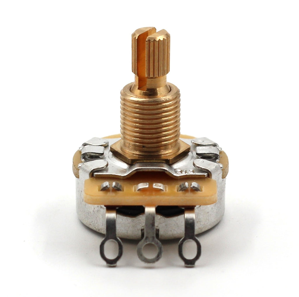 CTS 500k Potentiometer for Guitar - Short Split Shaft, Audio Taper, 20% Tolerance