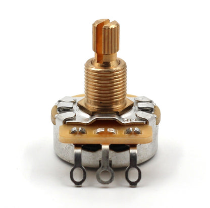 CTS 500k Potentiometer for Guitar - Short Split Shaft, Audio Taper, 20% Tolerance