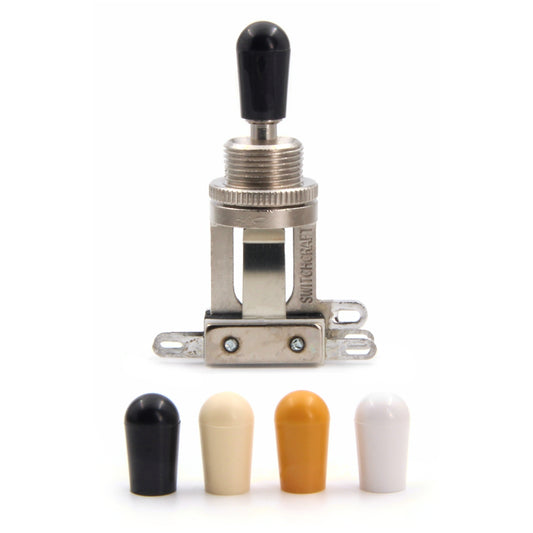 Switchcraft  Short Straight 3-way Toggle Switch w/ Genuine Switchcraft Tip