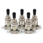 Switchcraft 3-Way Toggle Switches - Short Straight with Black Switchcraft Tips (5x)